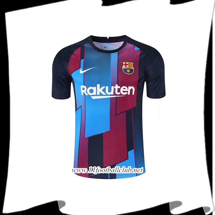Le Nouveaux Training T-Shirts FC Barcelone Rouge/Bleu/Noir 2021/2022