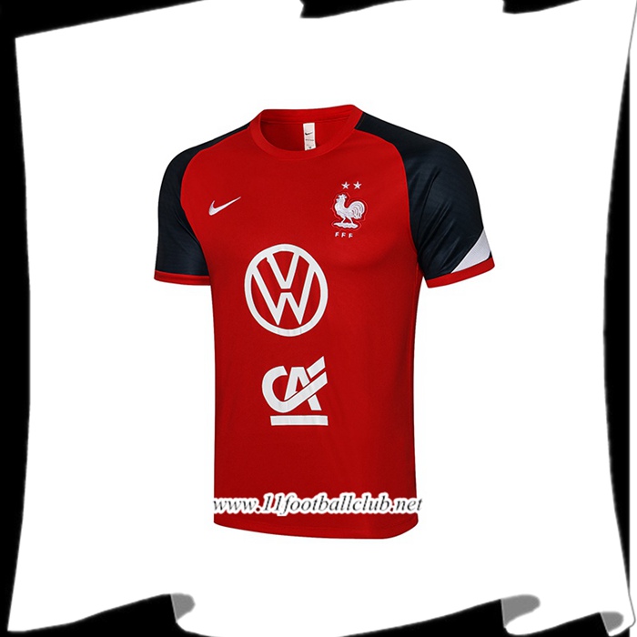 Le Nouveaux Training T-Shirts France Rougr 2021/2022