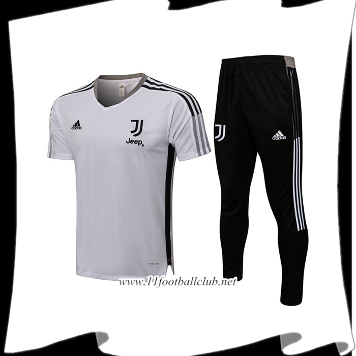 Le Nouveau Ensemble Training T-Shirts Juventus + Pantalon Bleu 2021/2022