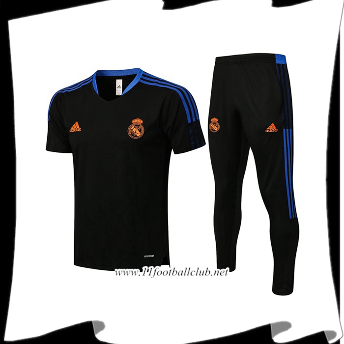 Le Nouveau Ensemble Training T-Shirts Real Madrid + Pantalon Noir 2021/2022