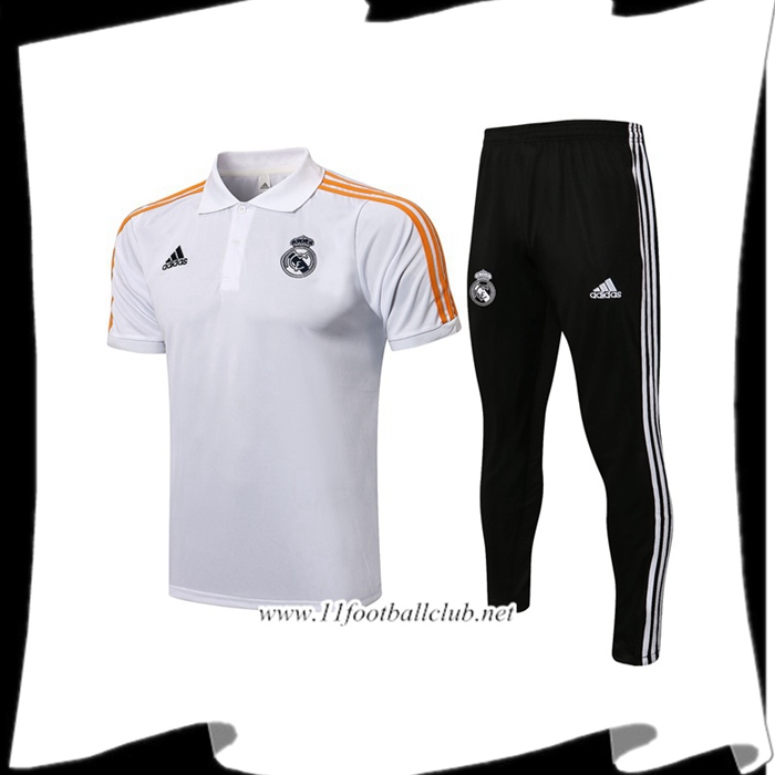 Le Nouveaux Ensemble Training T-Shirts Real Madrid + Pantalon Blanc 2021/2022