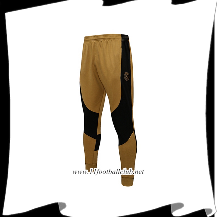 Le Nouveau Training Pantalon Foot Jordan PSG Jaune/Noir 2021/2022