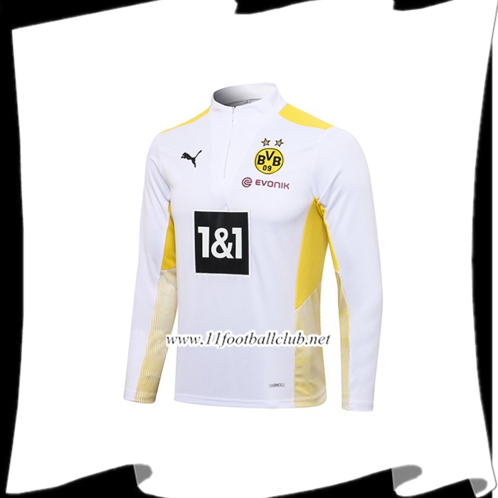 Le Nouveau Sweatshirt Training Dortmund BVB Jaune/Blanc 2021/2022