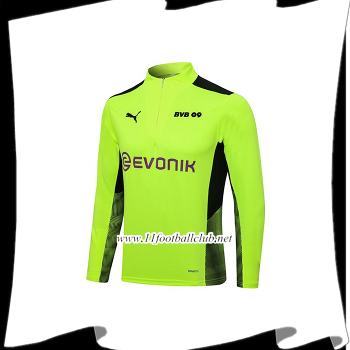 Le Nouveaux Sweatshirt Training Dortmund BVB Vert/Noir 2021/2022