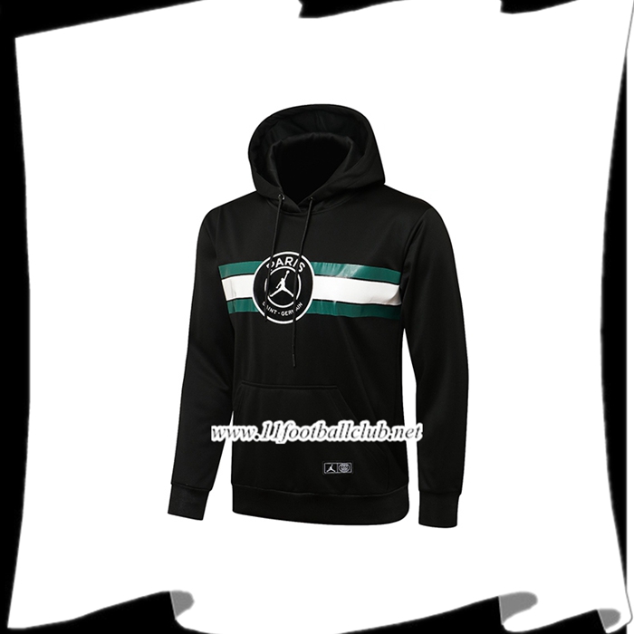 Le Nouveau Sweatshirt Training Capuche Jordan PSG Noir/Vert/Blanc 2021/2022