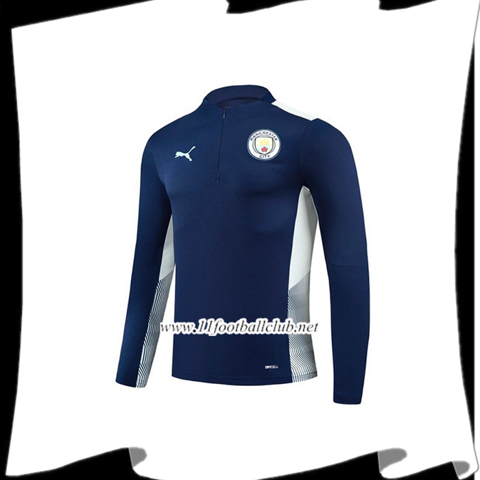 Le Nouveau Sweatshirt Training Manchester City Noir/Blanc 2021/2022