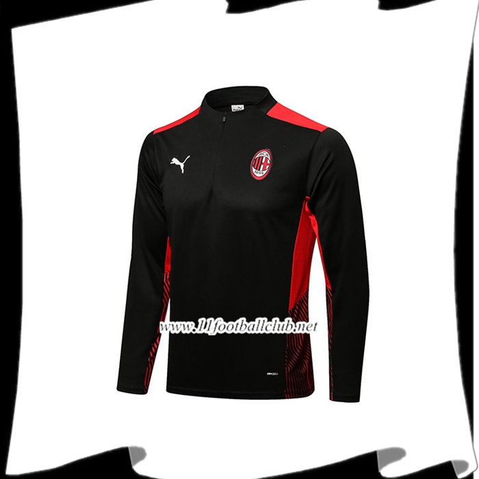 Le Nouveau Sweatshirt Training AC Milan Noir/Rouge 2021/2022