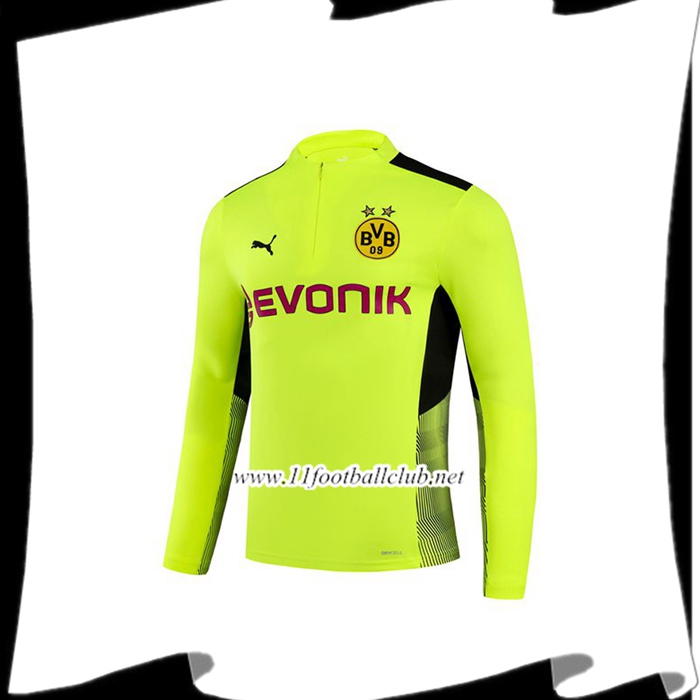 Le Nouveau Sweatshirt Training Dortmund BVB Vert/Noir 2021/2022