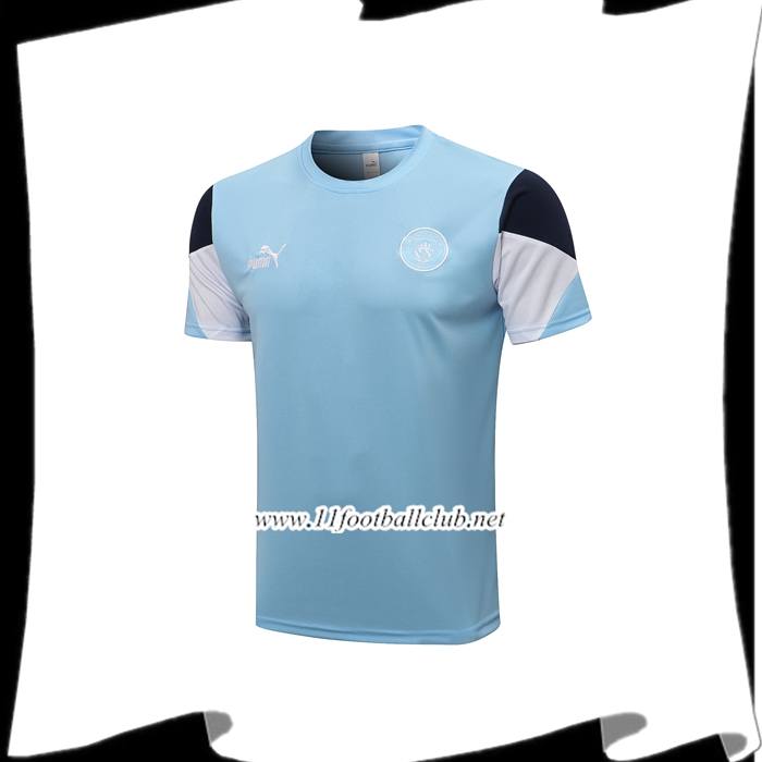 Le Nouveau Training T-Shirts Manchester City Bleu/Noir/Blanc 2021/2022