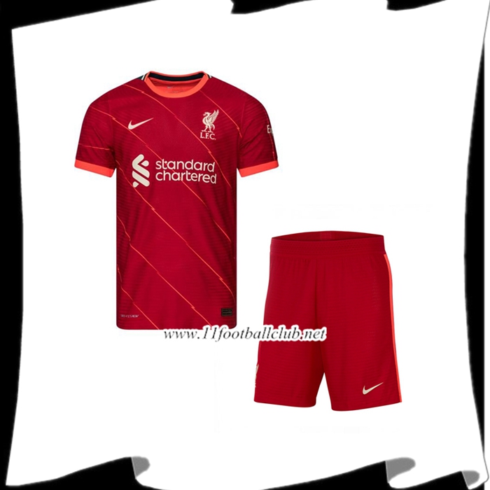 Le Nouveau Ensemble Maillot Foot FC Liverpool Domicile + Short 2021/2022
