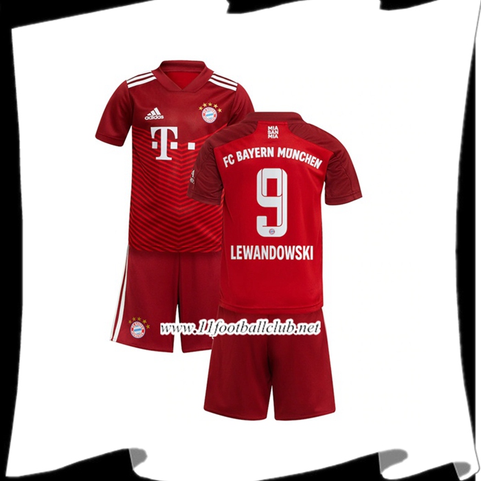 Le Nouveau Maillot Bayern Munich (Lewandowski 9) Enfant Domicile 2021/2022