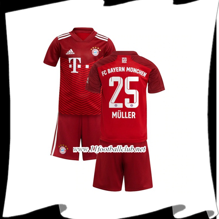 Le Nouveau Maillot Bayern Munich (Muller 25) Enfant Domicile 2021/2022
