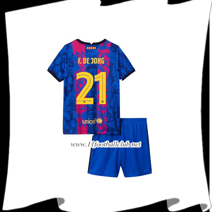 Maillot de Foot FC Barcelone (F.DE JONG 21) Enfant Third 2021/2022
