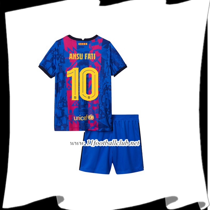 Maillot de Foot FC Barcelone (Ansu Fati 10) Enfant Third 2021/2022