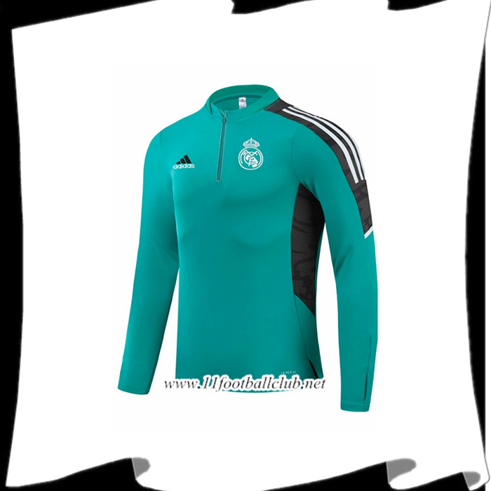 Le Nouveaux Sweatshirt Training Real Mardrid Vert/Noir 2021/2022