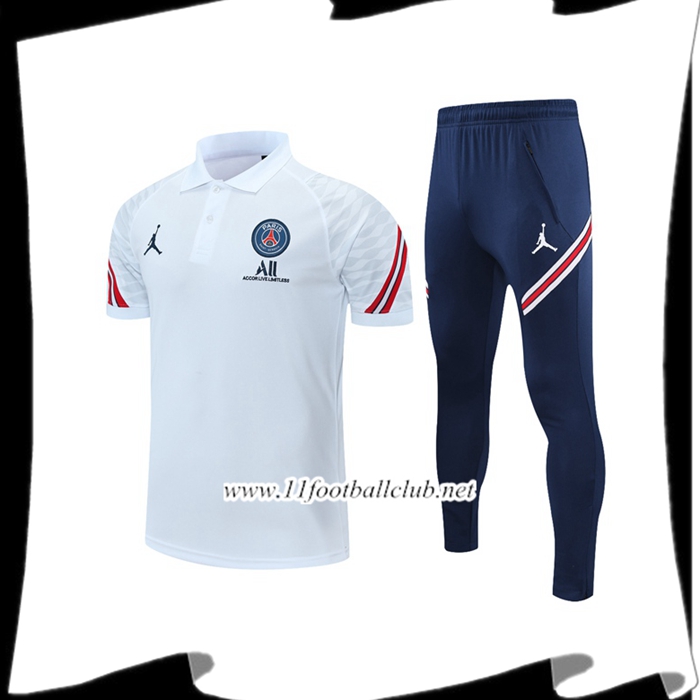Le Nouveau Ensemble Polo Jordan PSG + Pantalon Rouge/Blanc 2021/2022