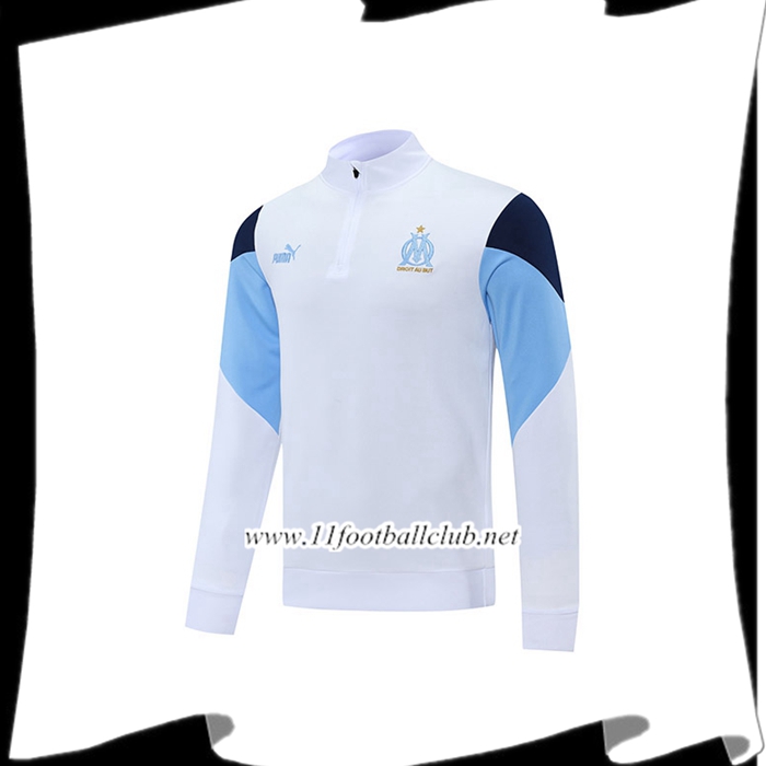 Le Nouveaux Sweatshirt Training Marseille OM Noir/Blanc/Bleu 2021/2022