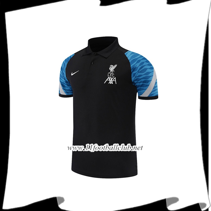 Le Nouveau Polo Foot Liverpool Noir/Bleu 2021/2022