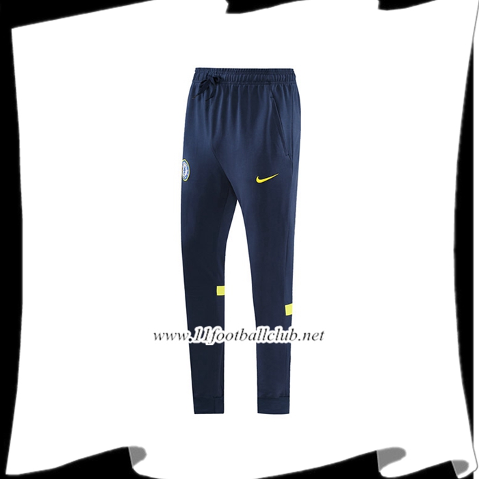 Le Nouveau Training Pantalon Foot Chelsea Bleu Marin/Jaune 2021/2022
