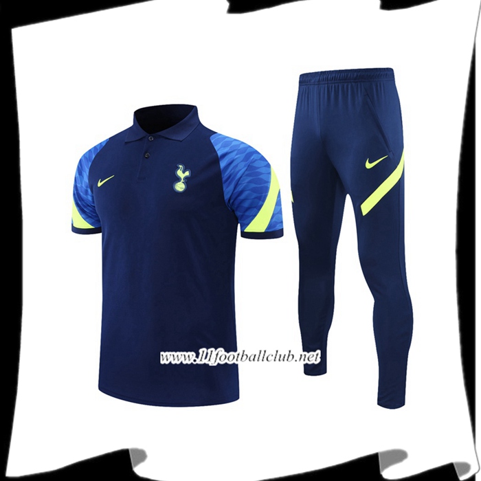 Ensemble Polo Tottenham Hotspur + Pantalon Bleu Marin/Vert 2021/2022