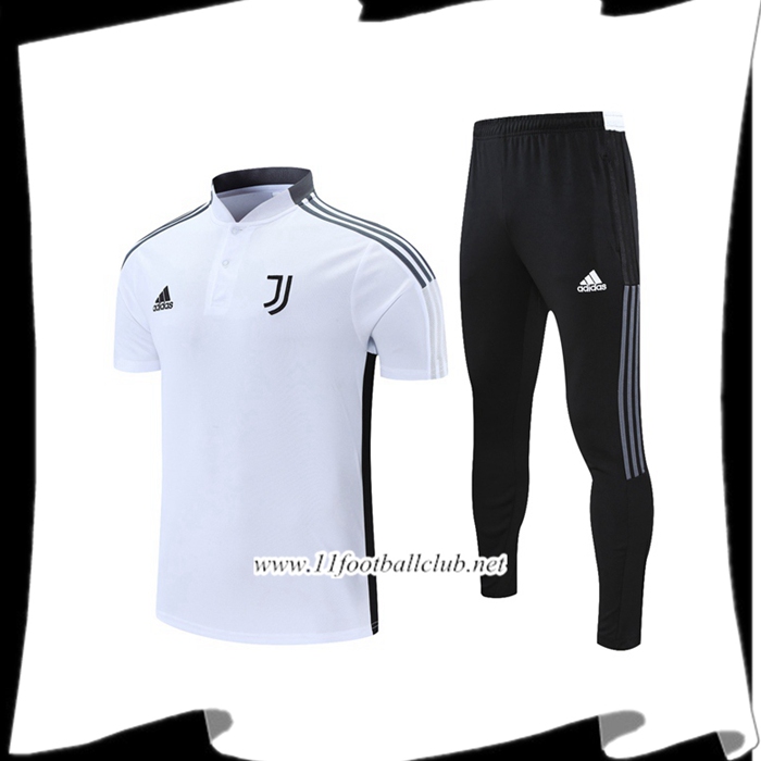 Ensemble Polo Juventus + Pantalon Blanc/Gris 2021/2022