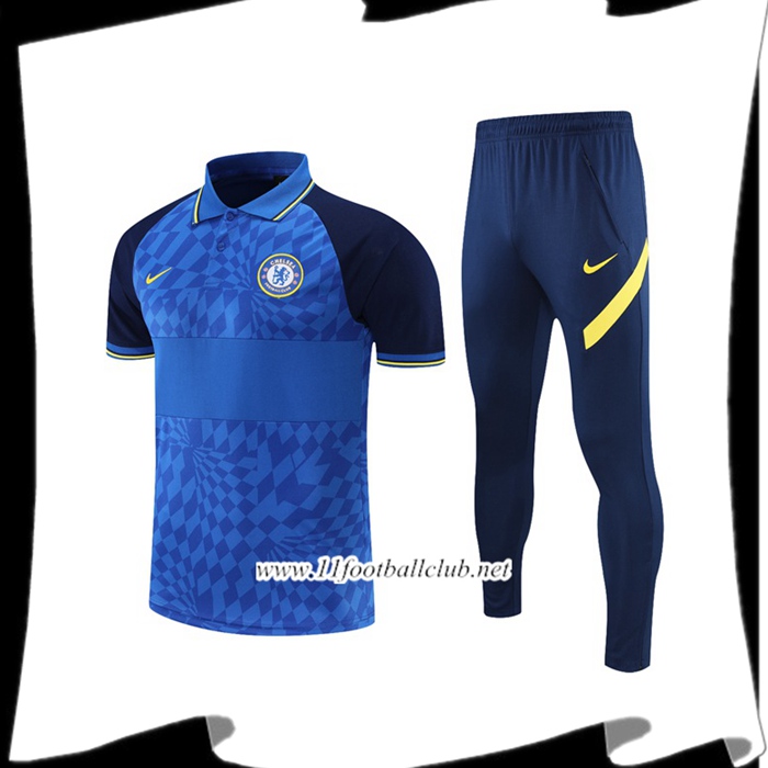 Ensemble Polo FC Chelsea + Pantalon Bleu/Noir 2021/2022