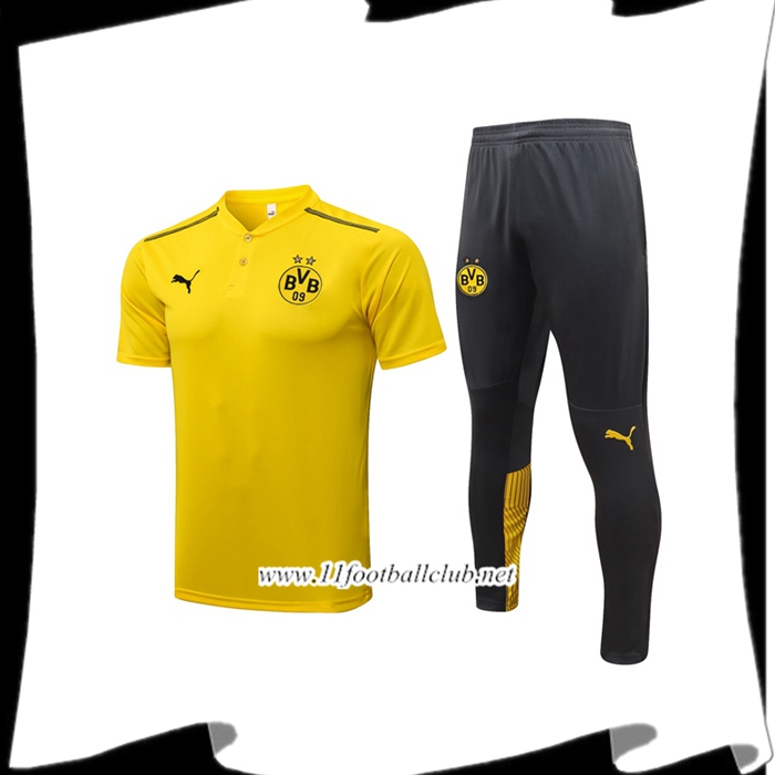 Ensemble Polo Dortmund BVB + Pantalon Jaune/Noir 2021/2022