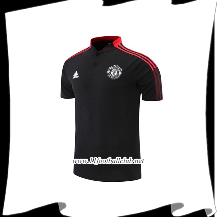 Polo Foot Manchester United Rouge/Noir 2021/2022