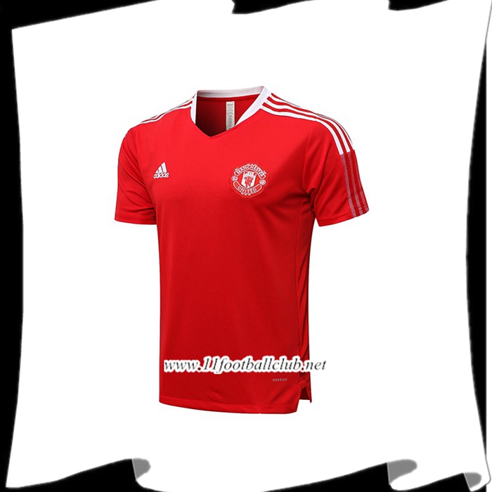 Polo Foot Manchester United Rouge/Blanc 2021/2022 -02