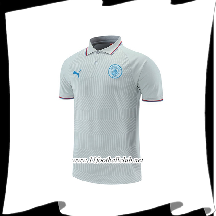 Polo Foot Manchester City Rouge/Gris 2021/2022