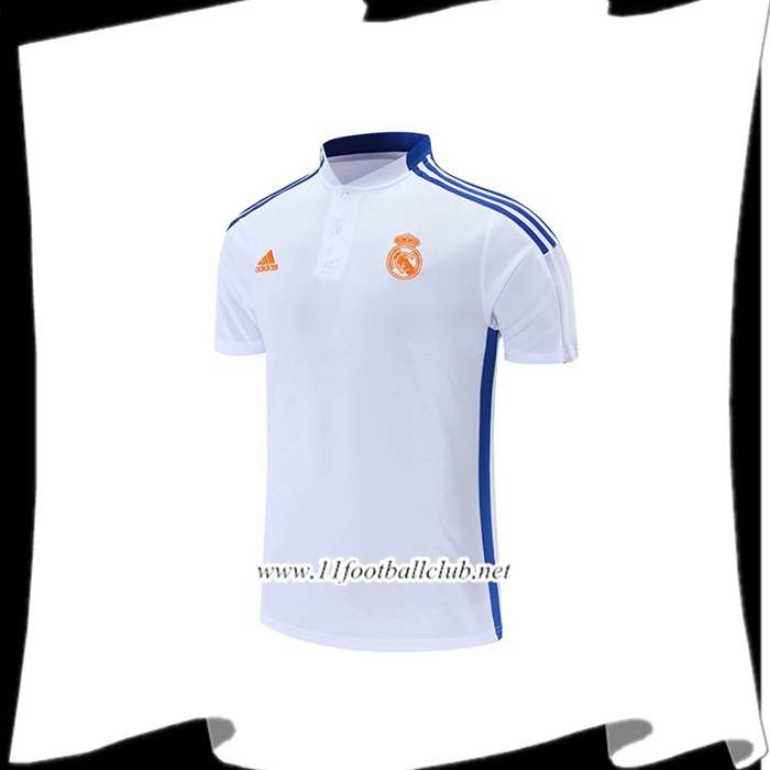 Polo Foot Real Madrid Blanc/Bleu 2021/2022