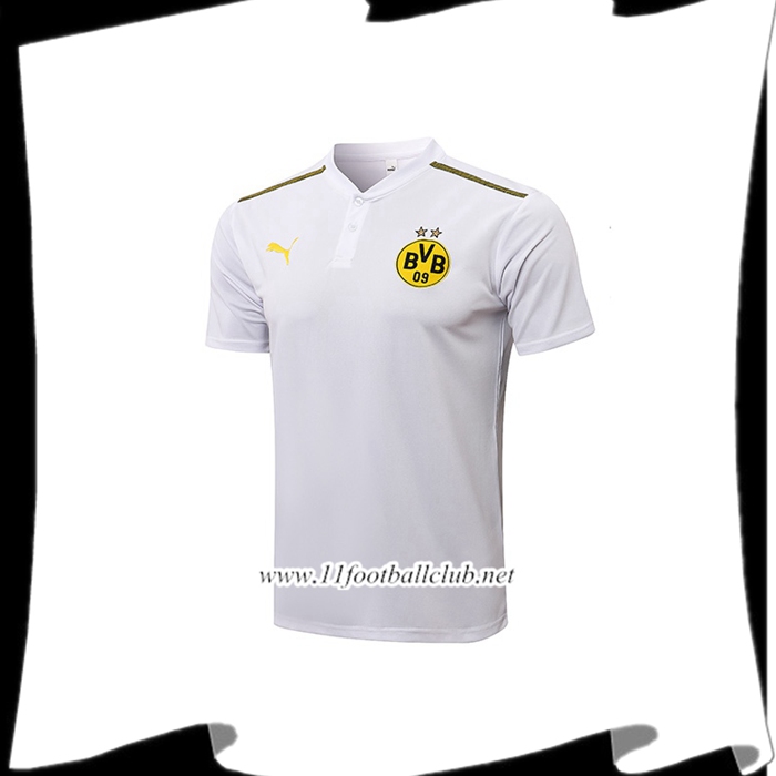 Polo Foot Dortmund BVB Blanc/Gris 2021/2022
