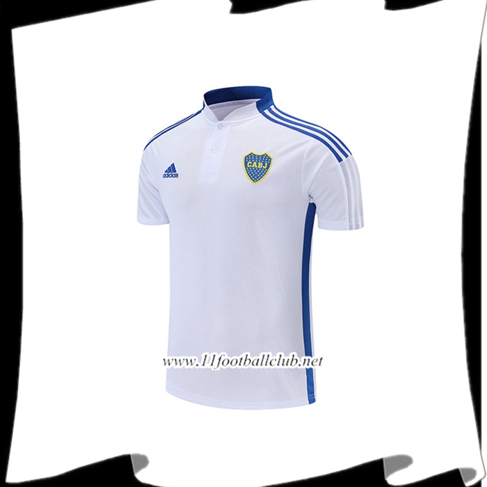 Polo Foot Boca Juniors Blanc/Bleu 2021/2022