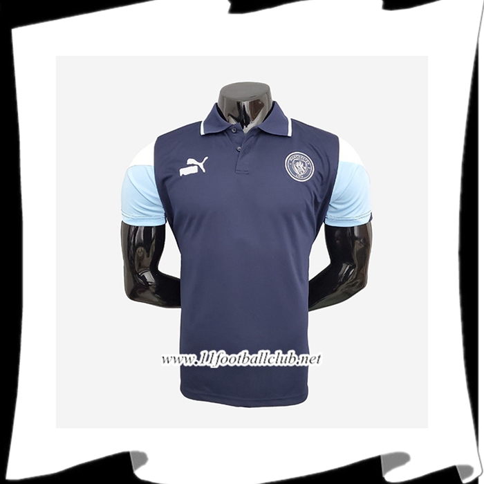 Polo Foot Manchester City Bleu Marin/Bleu/Blanc 2021/2022
