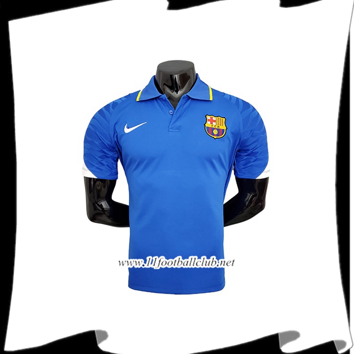 Polo Foot FC Barcelone Blanc/Bleu 2021/2022