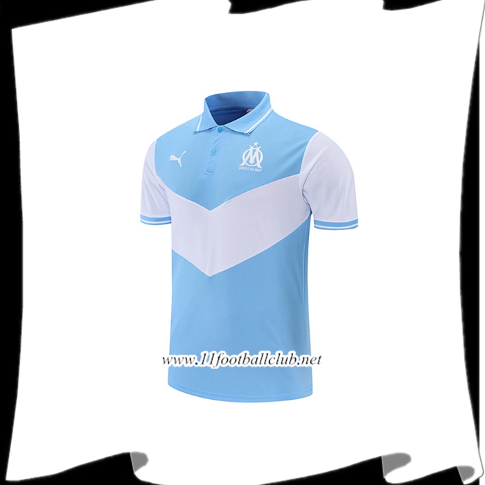 Polo Foot Marseille OM Blanc/Bleu 2021/2022
