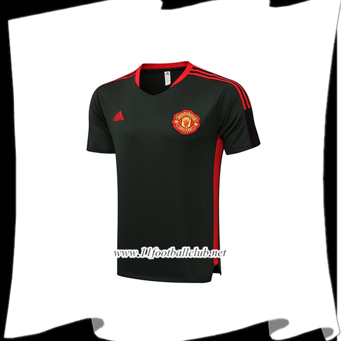 Polo Foot Manchester United Noir/Rouge 2021/2022