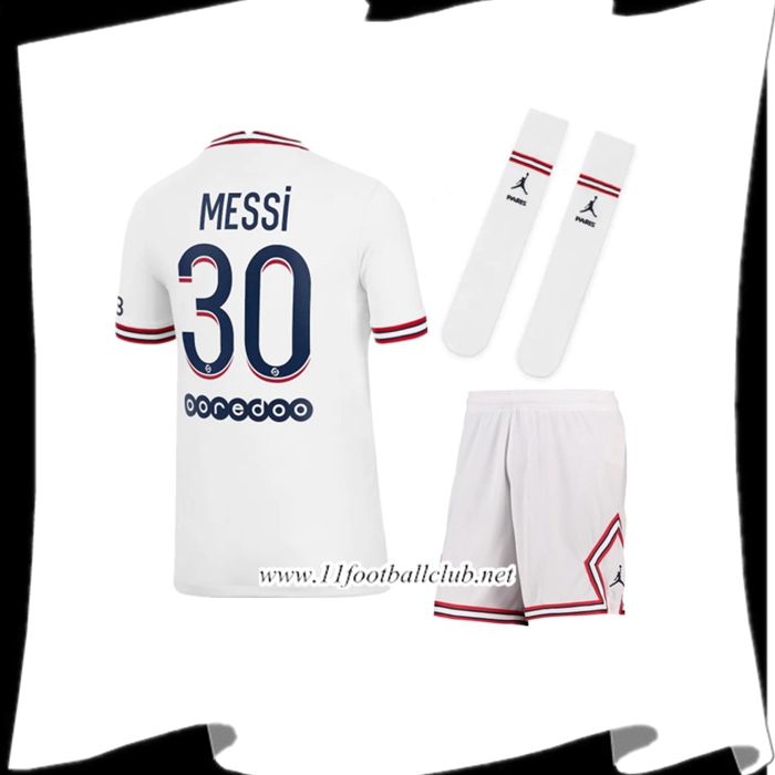 Maillot de Foot PSG Jordan Enfant Messi 30 Fourth 2021/2022