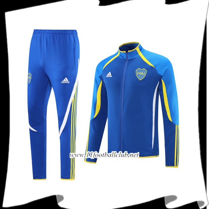 Ensemble Survetement de Foot - Veste Boca Juniors Bleu/Jaune 2021/2022