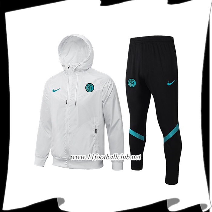 Ensemble Survetement Coupe-Vent Inter Milan Blanc 2022/2023