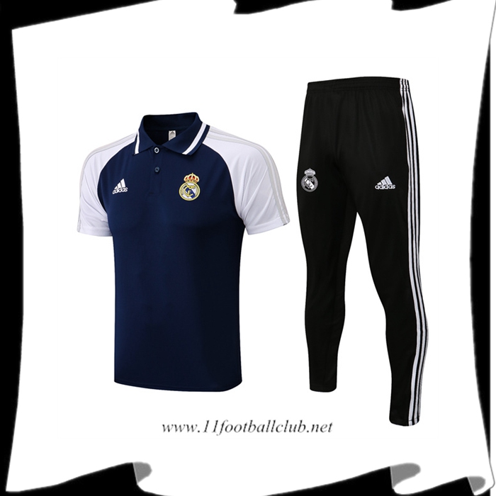 Le Nouveaux Ensemble Polo Real Madrid + Pantalon Bleu Marine 2022/2023