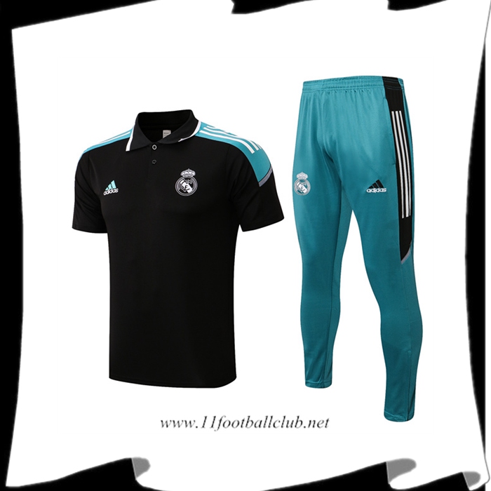 Le Nouveaux Ensemble Polo Real Madrid + Pantalon Noir 2022/2023