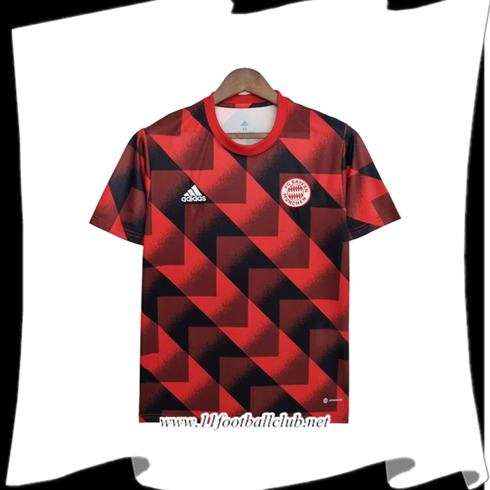 Le Nouveau Training T-Shirts Bayern Munich Rouge Geometric Pattern 2022/2023
