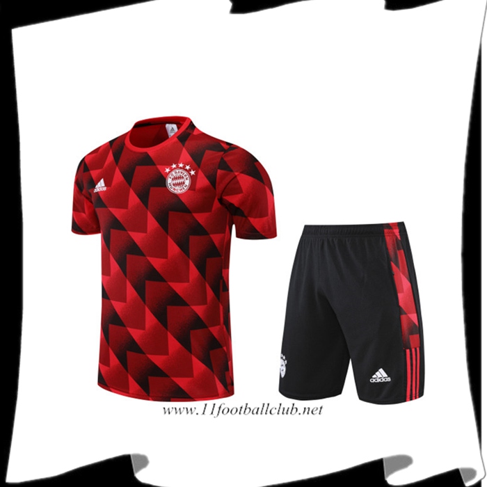 Le Nouveaux Ensemble Training T-Shirts Bayern Munich + Shorts Rouge 2022/2023