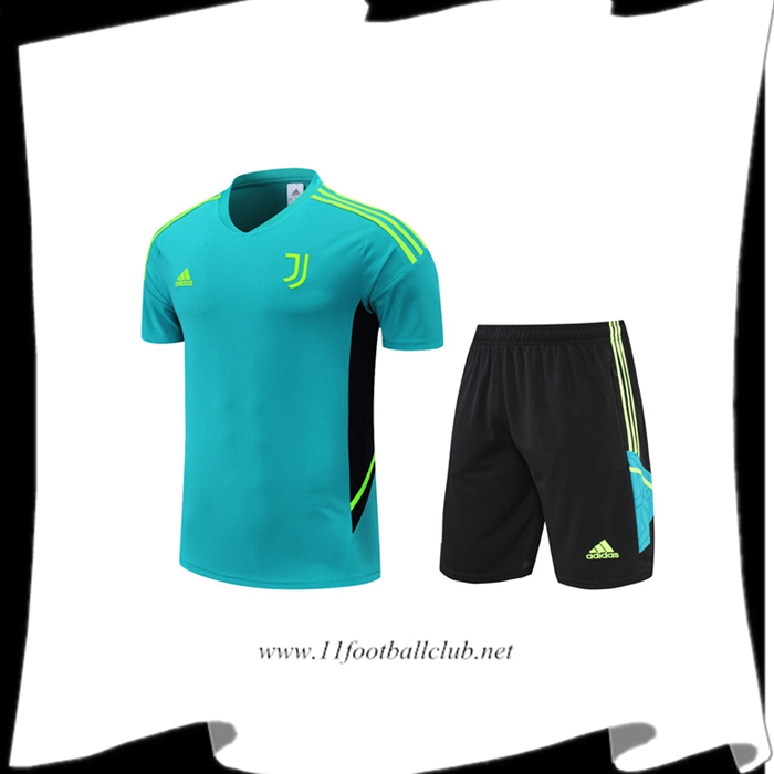 Le Nouveaux Ensemble Training T-Shirts Juventus + Shorts Vert 2022/2023