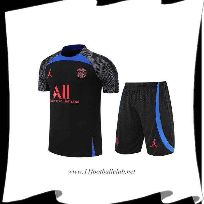 Le Nouveaux Ensemble Training T-Shirts Jordan PSG + Shorts Noir 2022/2023