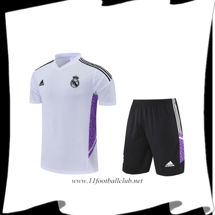 Le Nouveau Ensemble Training T-Shirts Real Madrid + Shorts Noir 2022/2023