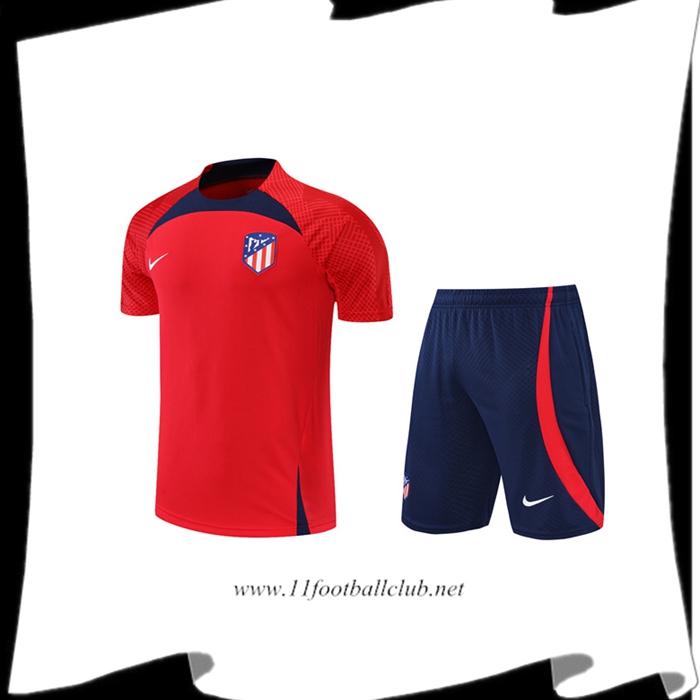 Le Nouveau Ensemble Training T-Shirts Atletico Madrid + Shorts Rouge 2022/2023