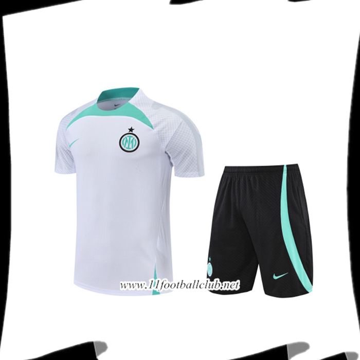 Le Nouveau Ensemble Training T-Shirts + Shorts Inter Milan Blanc 2022/2023
