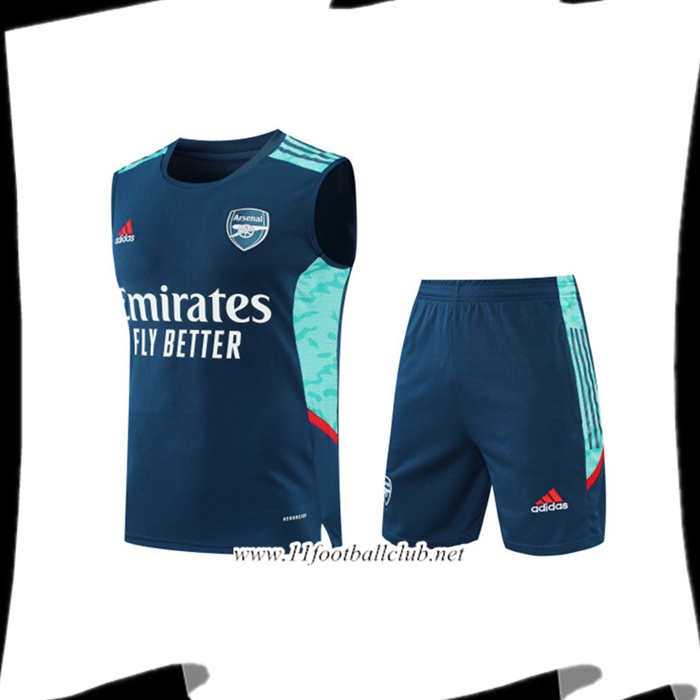 Le Nouveau Training Sans Manches + Short Arsenal Bleu 2022/2023
